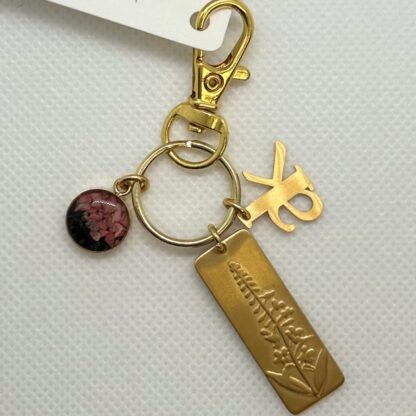 Fireweed keychain Gold