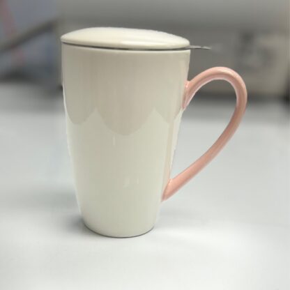 Pink/White infuser mug