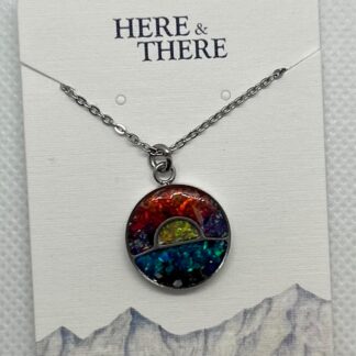 Sunset Necklace Steel Rainbow colors