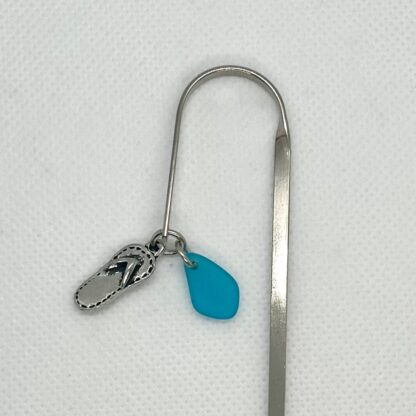 Sandal bookmark w/ Turq. seaglass