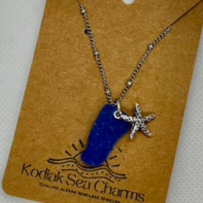 Starfish with Blue Seaglass