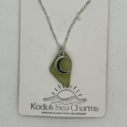 Silver Twist Moon Necklace